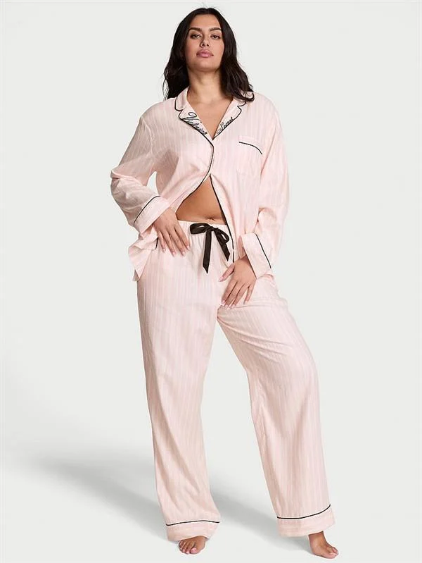 Flanel Uzun Pijama Takimi ön görünüm