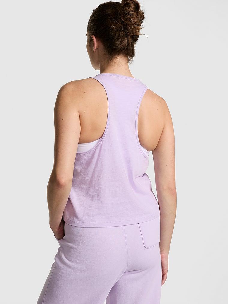 Pink Pamuklu Racerback Atlet arka görünümü