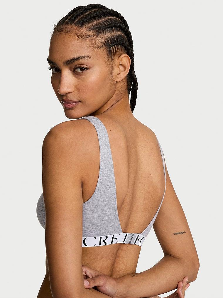 Logo Detayli Pamuklu Desteksiz Dekolteli Bralet arka görünümü