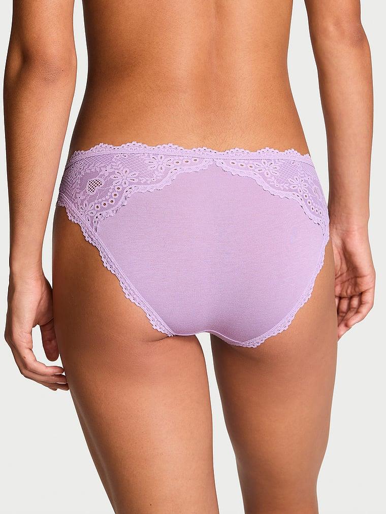 Kalp Biyeli Pamuklu Bikini Kulot arka görünümü