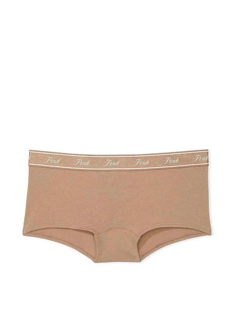 Pink Logolu Pamuklu Boyshort Kulot arka görünüm