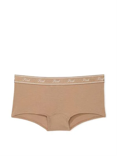 Pink Logolu Pamuklu Boyshort Kulot