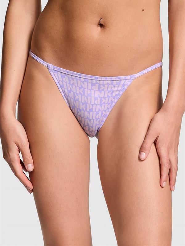 Pink Pamuklu Askili Bikini Kulot