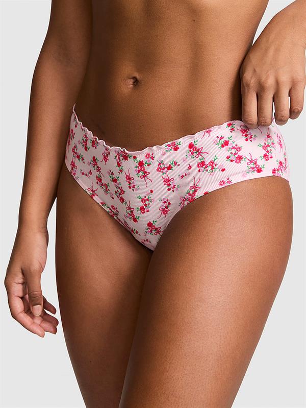 Pink Pamuklu Arkadan Baglamali Cheeky Kulot