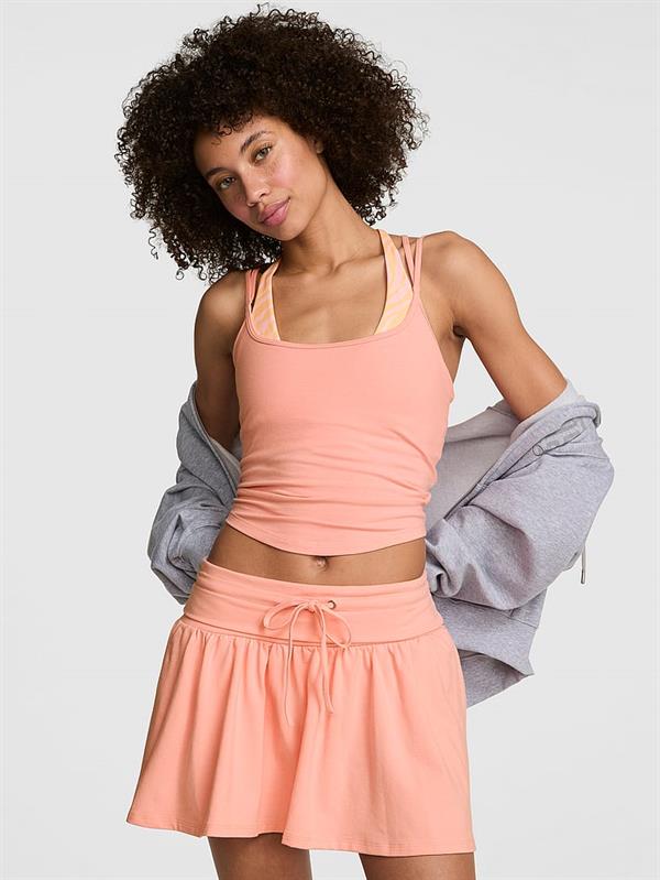 Pink All Day Katlanabilir Belli Mini Etek ön görünüm