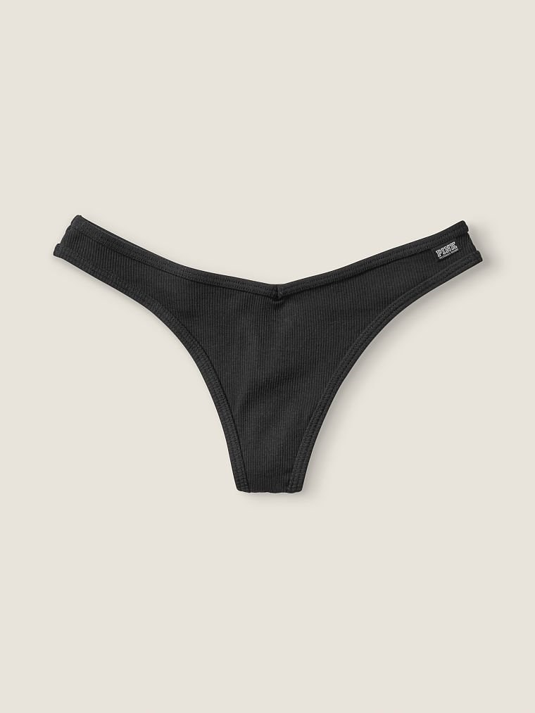 Pink Pamuk Tanga Kulot arka görünümü