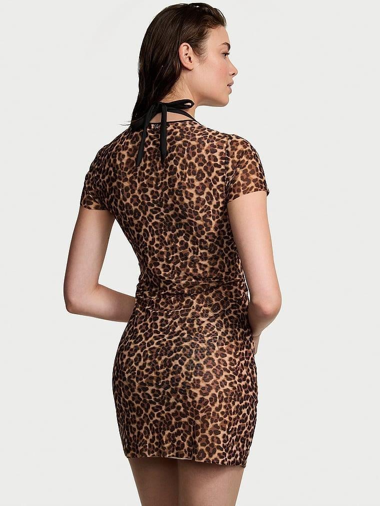 Beachwear Mesh Mini Dress arka görünüm