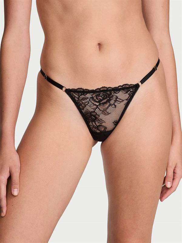 Gul Dantelli Ayarlanabilir V String Kulot