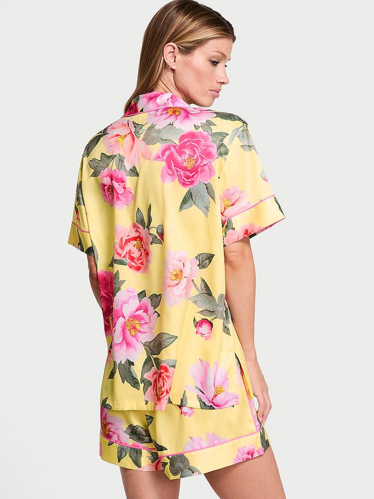 Saten Kısa Pijama Takimi arka görünüm