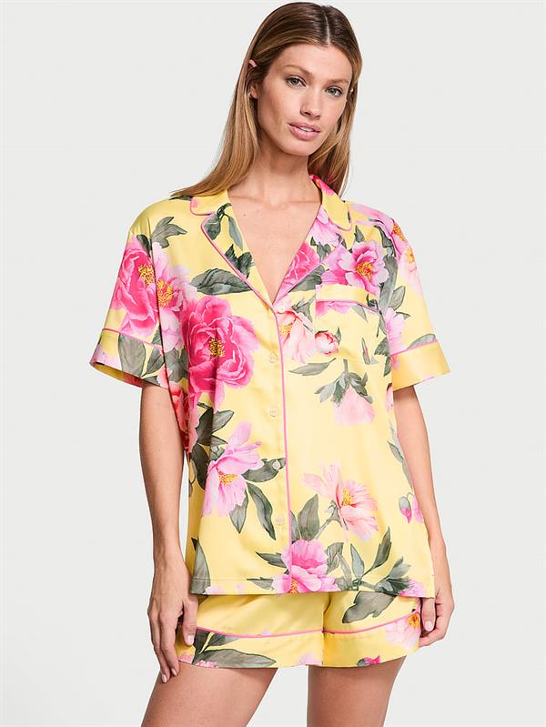 Saten Kısa Pijama Takimi