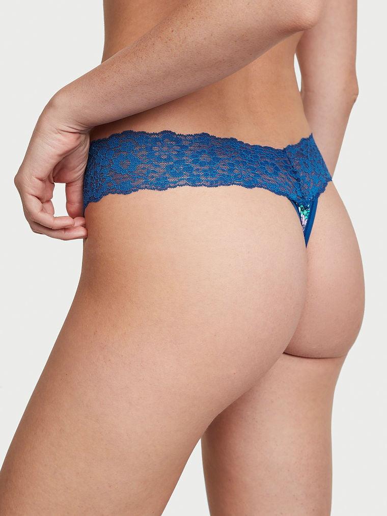 Posey Beli Dantelli Pamuklu Tanga arka görünümü