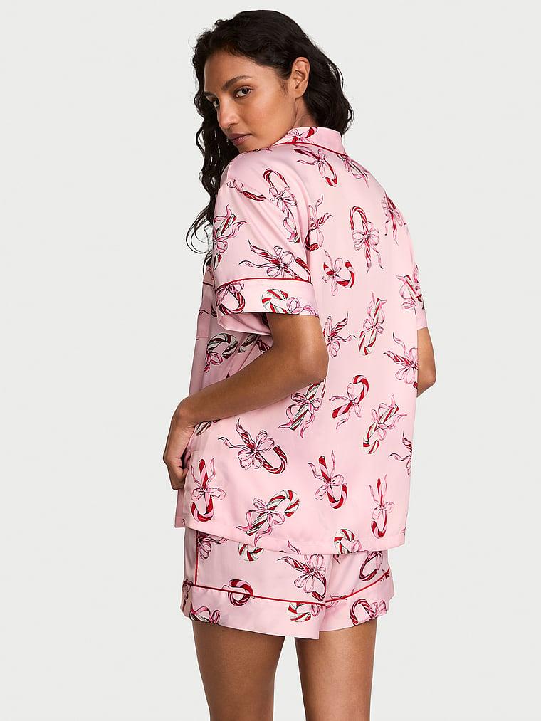 Saten Kısa Pijama Takimi arka görünümü