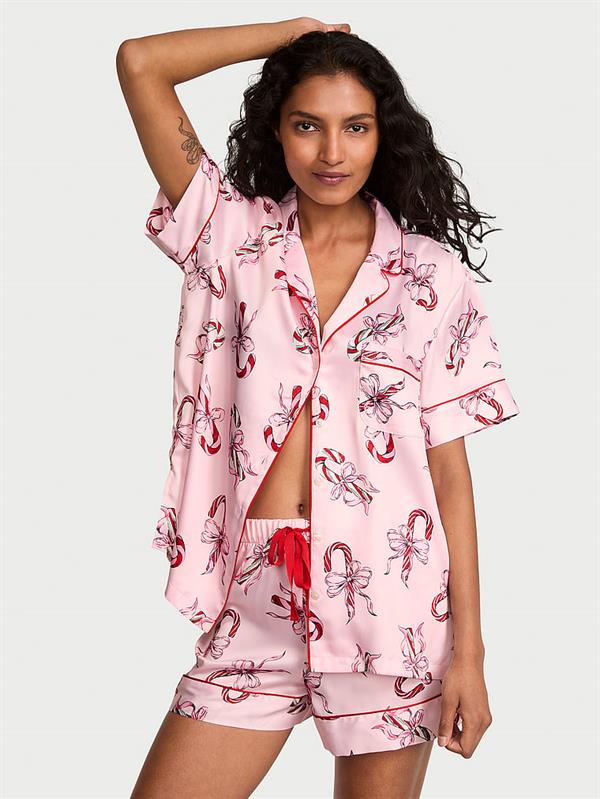 Saten Kısa Pijama Takimi