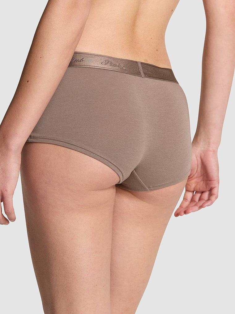 Pink Logolu Pamuklu Boyshort Kulot arka görünümü
