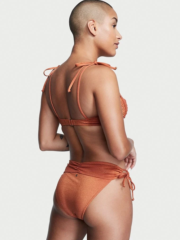 Buzgulu Işıltılı Klasik Bikini Alti arka görünüm