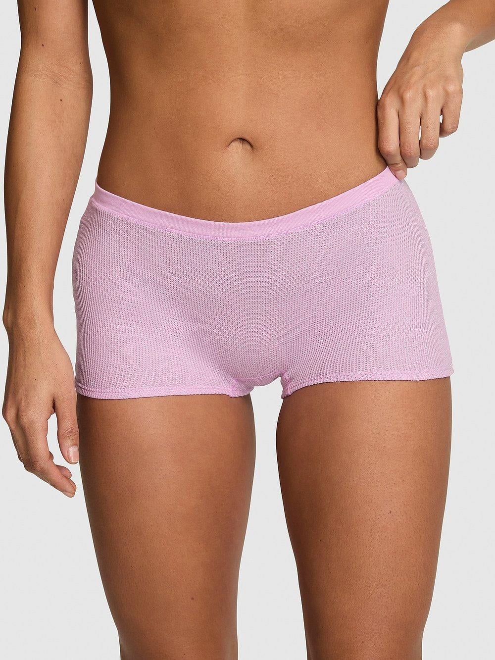 Pink Pamuklu Boyshort Kulot arka görünüm