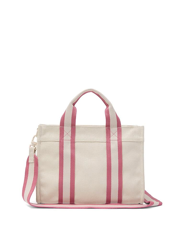Pink Mini Capraz Askili Kanvas Tote Çanta arka görünümü