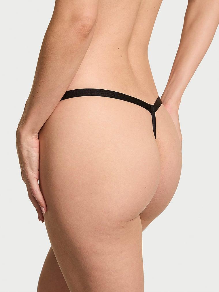 Işıltılı Leopar Detayli Crotchless V String Kulot arka görünümü