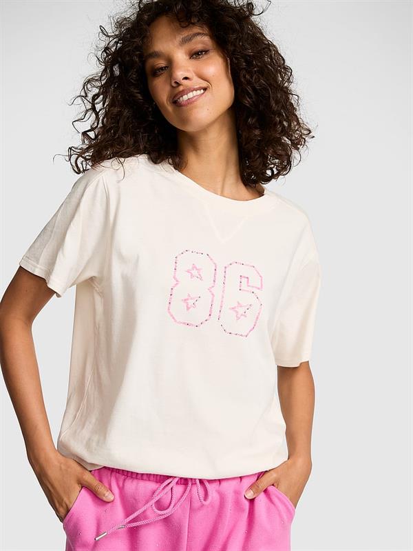 Pink Retro Pamuklu Tisort