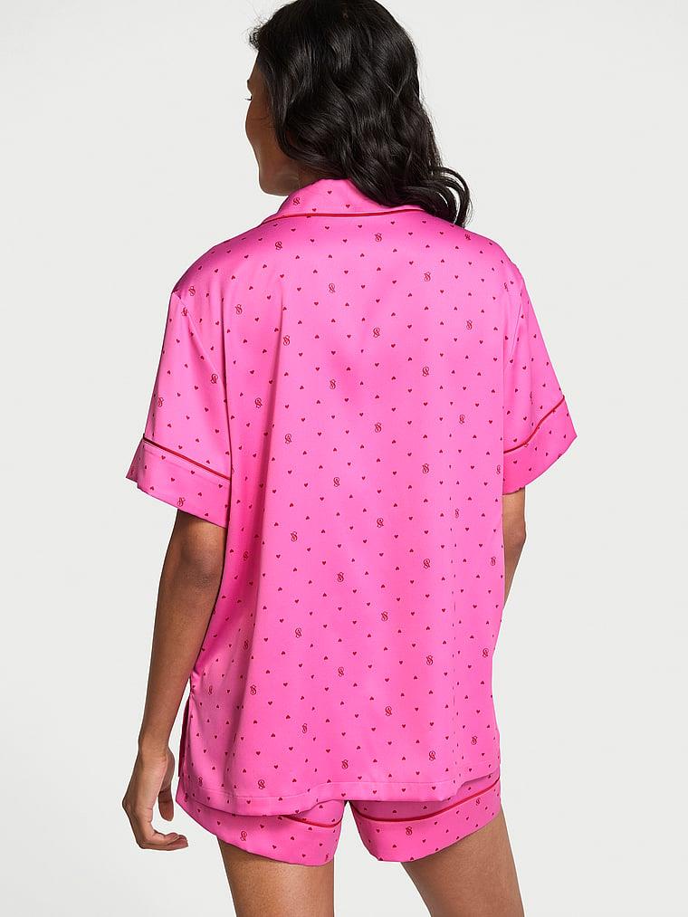 Saten Kısa Pijama Takimi arka görünüm