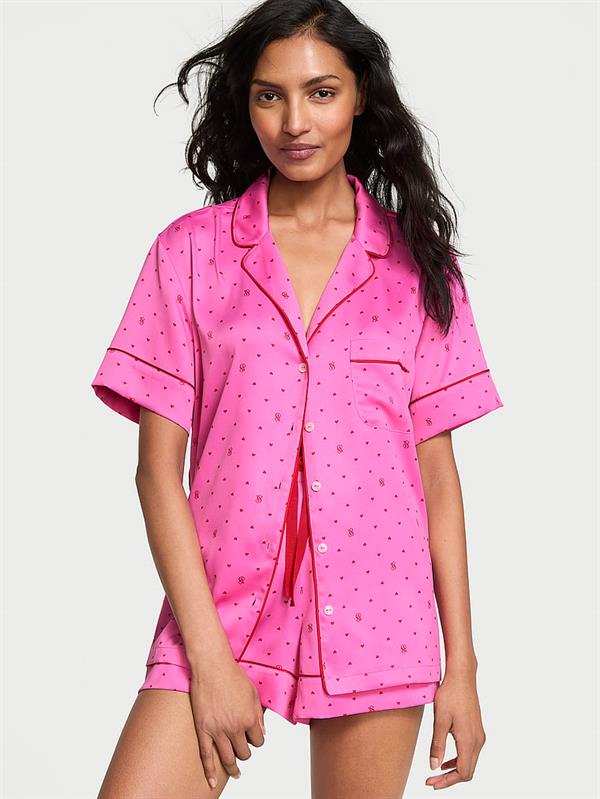 Saten Kısa Pijama Takimi