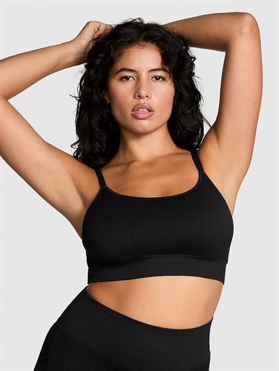 Pink Yumuşak Seamless Kare Yaka Sporcu Sütyeni
