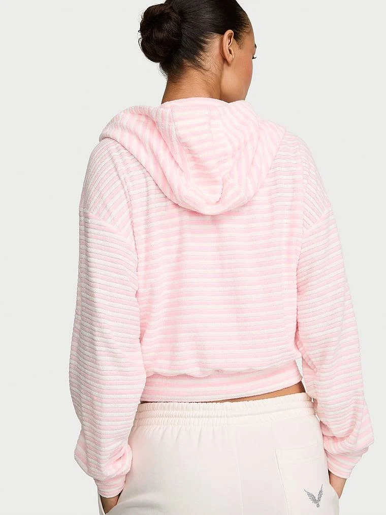 Fermuarli Kapusonlu Sweatshirt arka görünüm