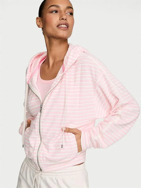 Fermuarli Kapusonlu Sweatshirt