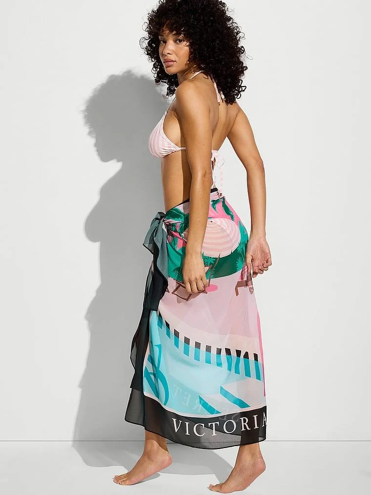 Beachwear Baskili Pareo arka görünümü