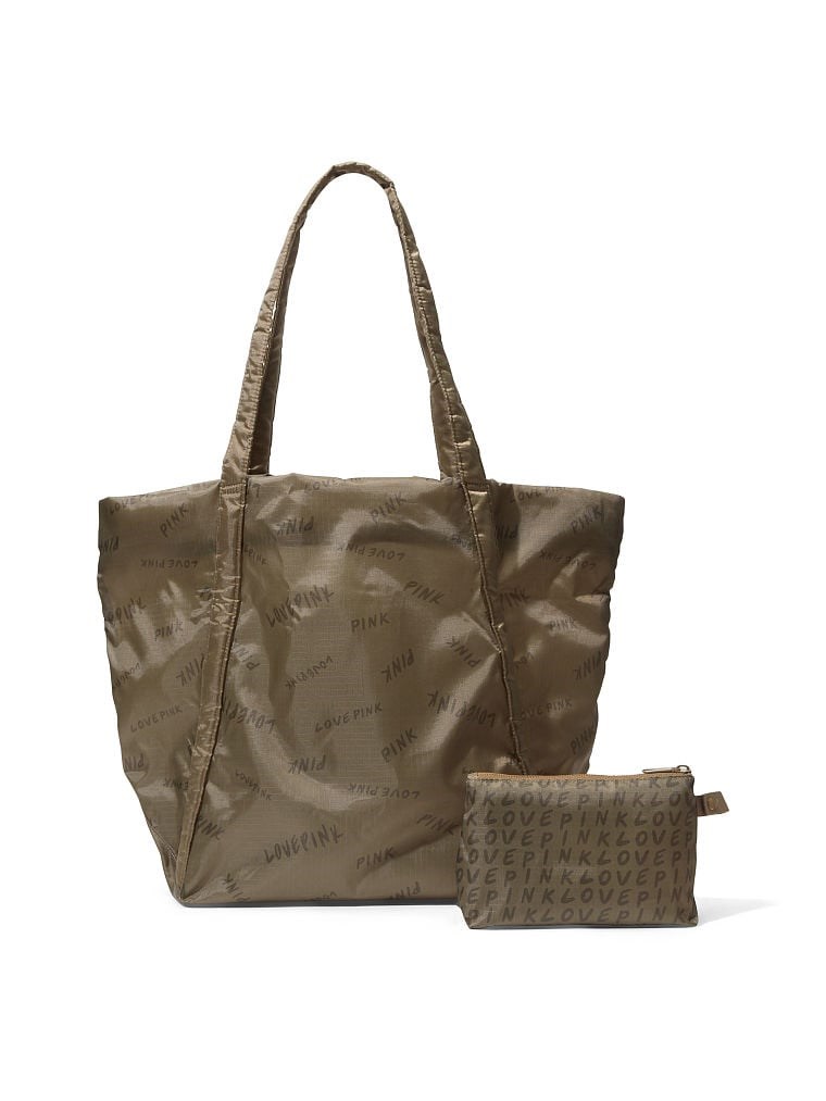 Pink Pink Logolu Tote Çanta arka görünümü