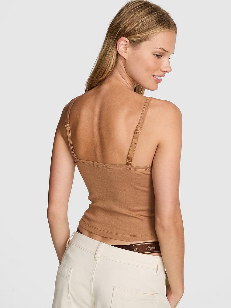 Pink Pamuklu Henley Atlet arka görünümü
