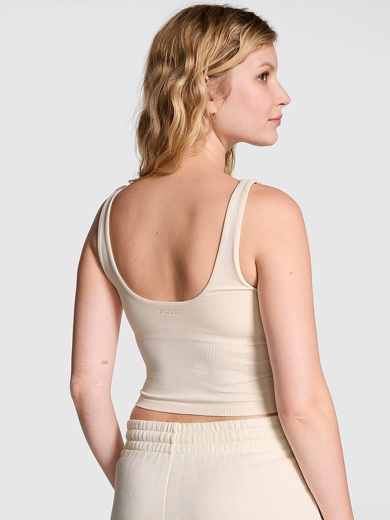 Pink Soft Seamless Kalp Yaka Ust arka görünümü