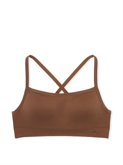 Pink Seamless Air Hafif Destekli Sporcu Sütyeni ön görünüm