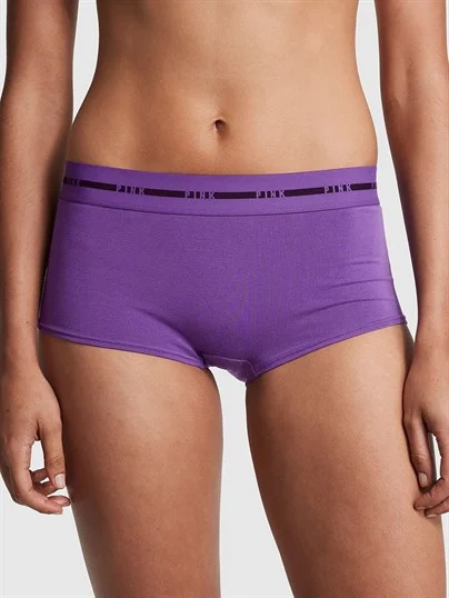 Victorias S Secret Pink Logolu Boyshort Kulot ön görünüm