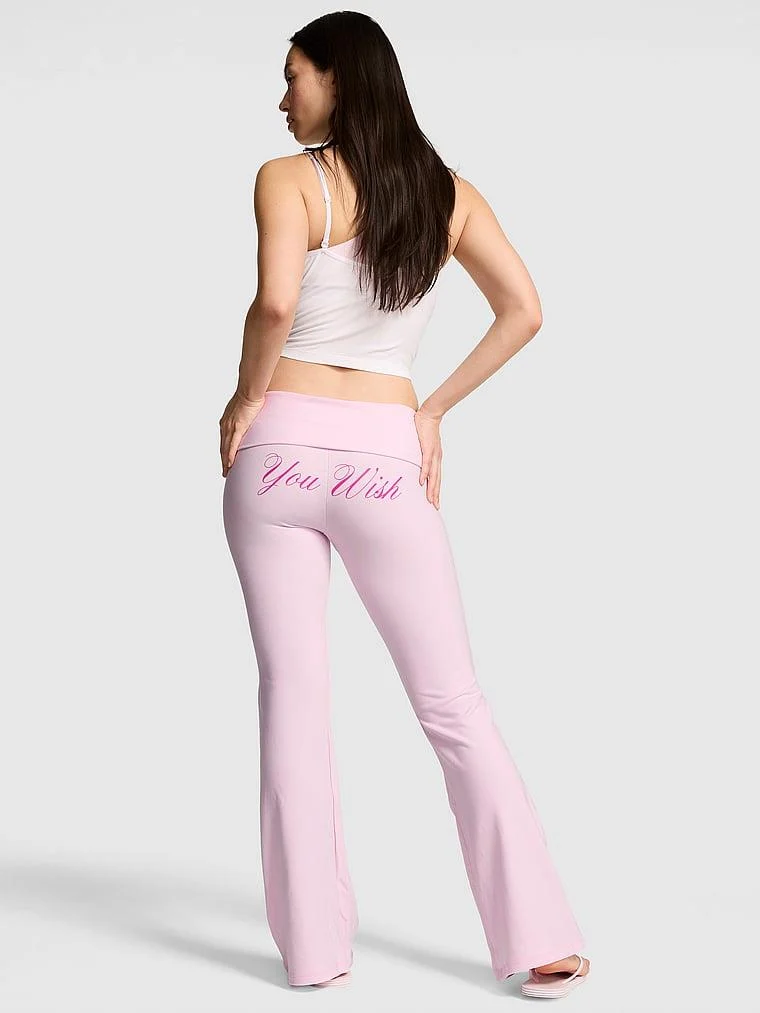 Pink Beli Katlanabilen Ispanyol Paca Tayt arka görünüm