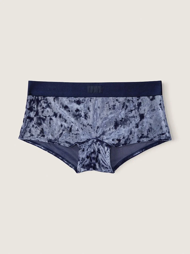 Pink Kadife Boyshort Kulot arka görünüm