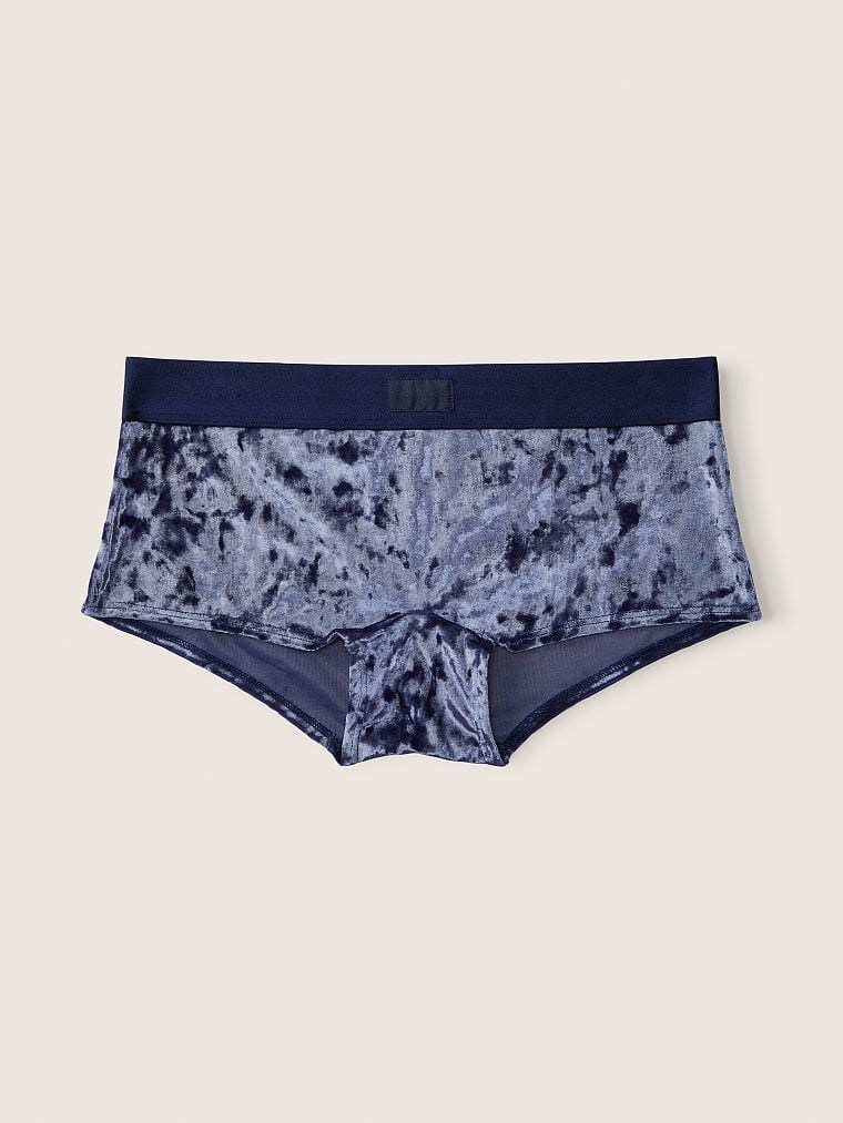 Pink Kadife Boyshort Kulot arka görünümü