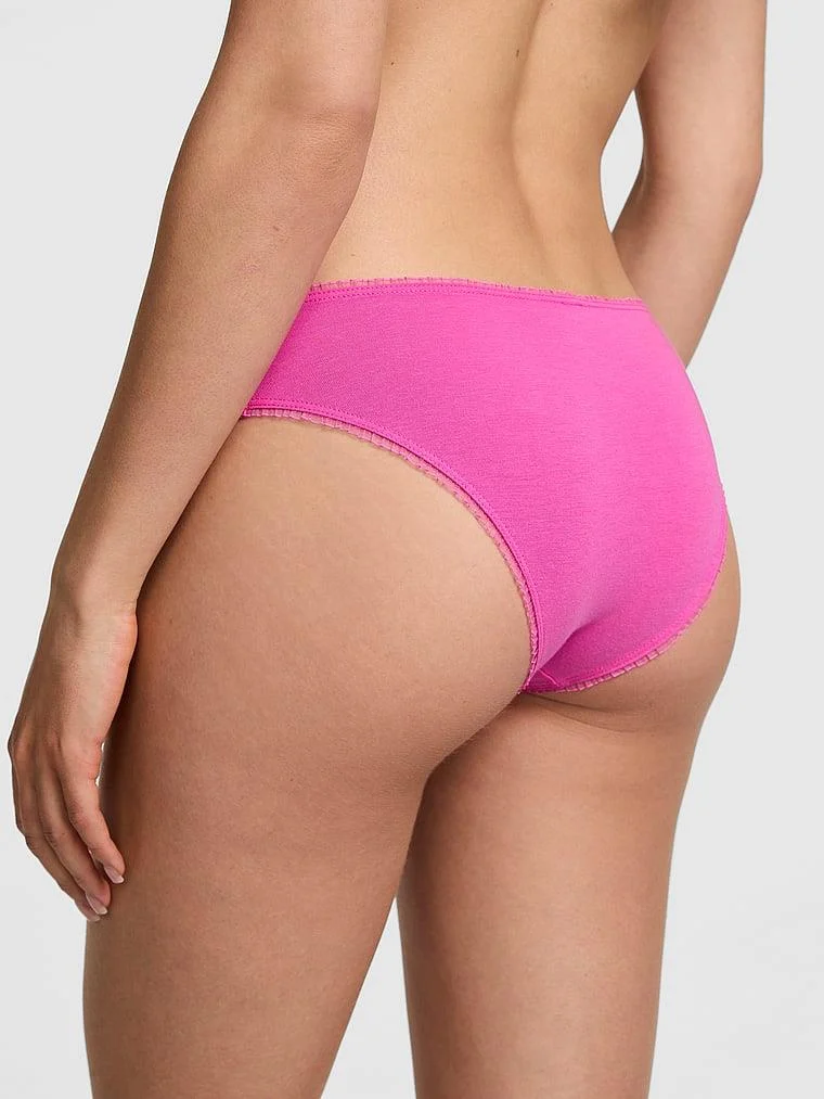 Pink Pamuklu Cheeky Kulot arka görünümü