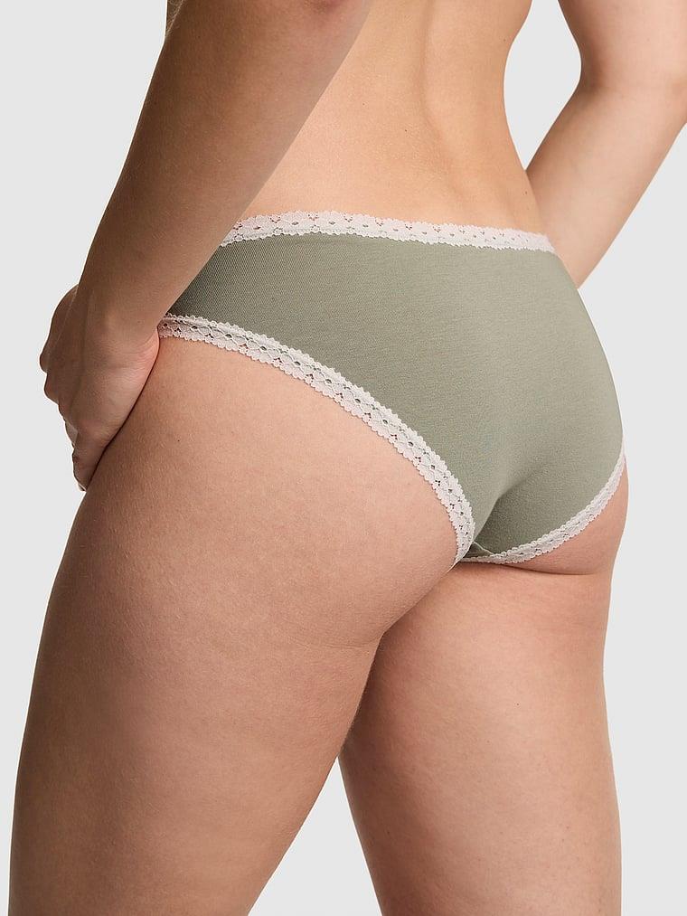 Pink Dantel Detayli Pamuklu Cheeky Kulot arka görünümü