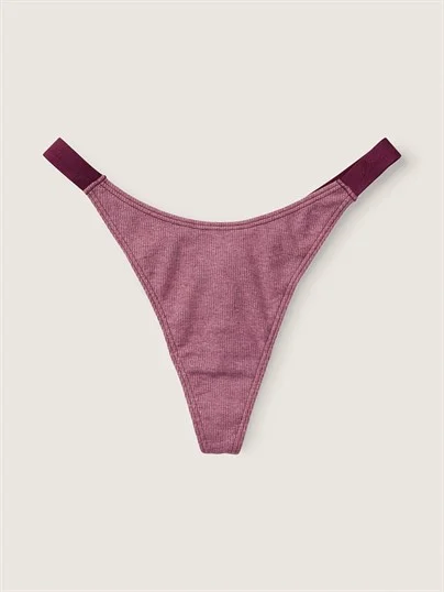 Pink Yüksek Bacak Logolu Tanga Kulot