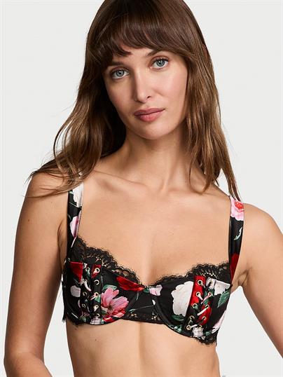 Atelier Victorias Secret Saten Dantel Kenarli Hafif Dolgu Destekli Balkonet Sütyen