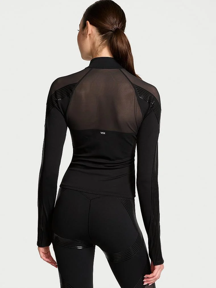 Yeni Stil! Vsx Elevate Kontur Detayli Fermuarli Sweatshirt arka görünüm