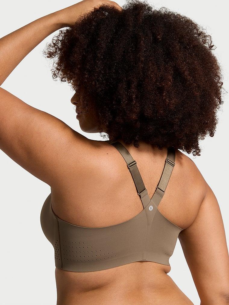 Yeni Stil! Featherweight Max Önden Fermuarli Sporcu Sütyeni arka görünüm