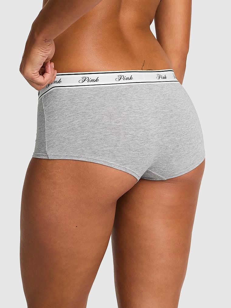 Pink Logolu Pamuklu Boyshort Kulot arka görünümü