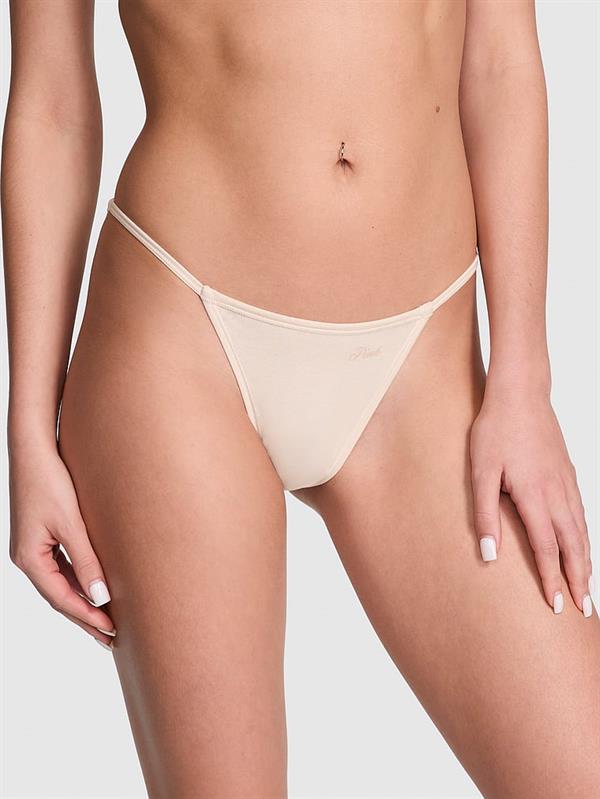 Pink Pamuklu Askili Bikini Kulot
