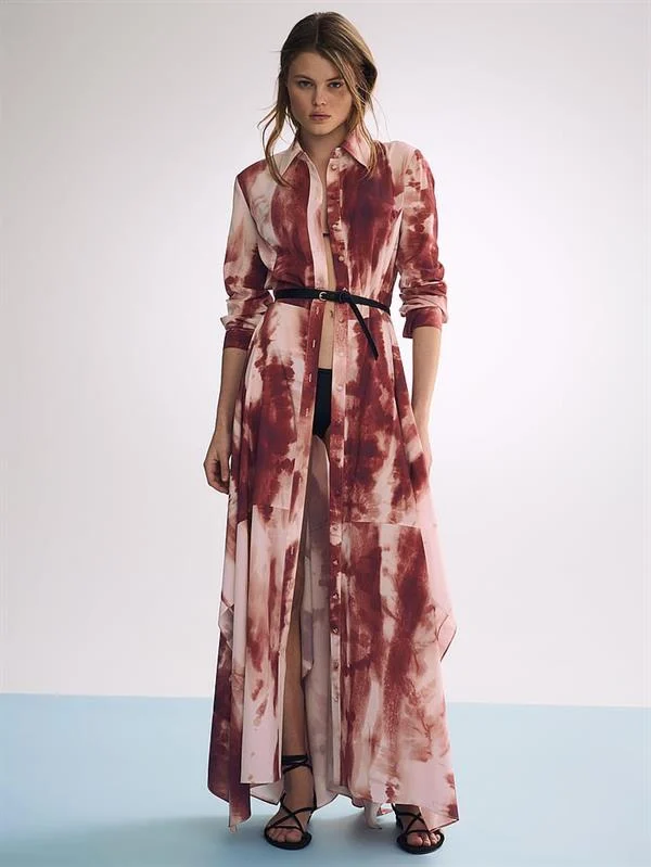 Atelier Victorias Secret X Altuzarra Georgette Uzun Gomlek Elbise