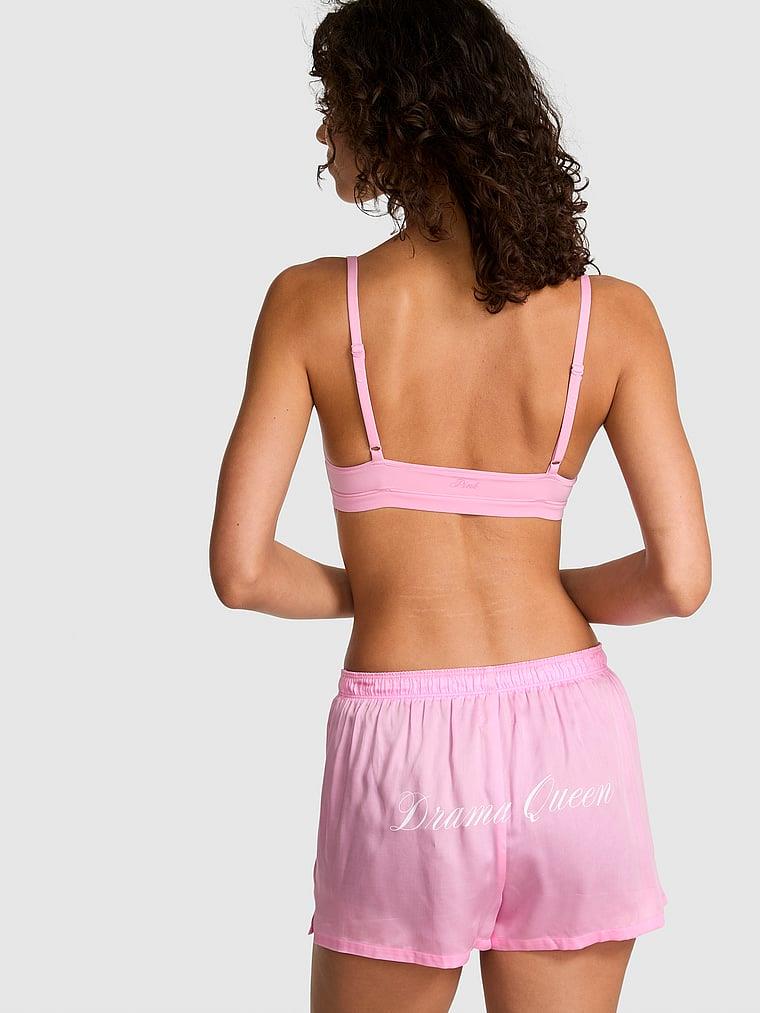 Pink Ipeksi Pijama Sortu arka görünümü