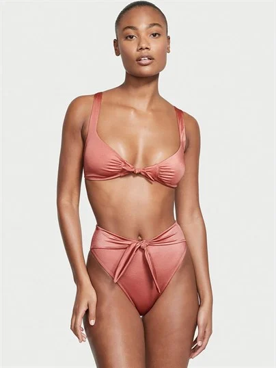 Önden Baglamali Bralet Bikini Ustu ön görünüm
