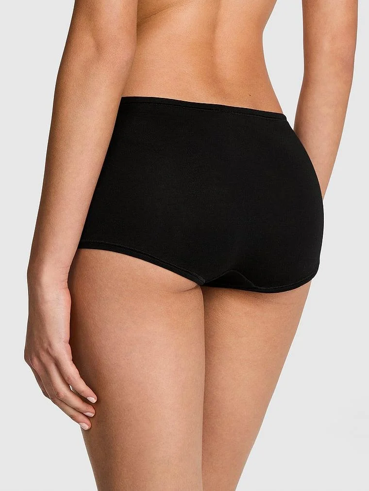 Pink Logolu Pamuklu Boyshort Kulot arka görünüm
