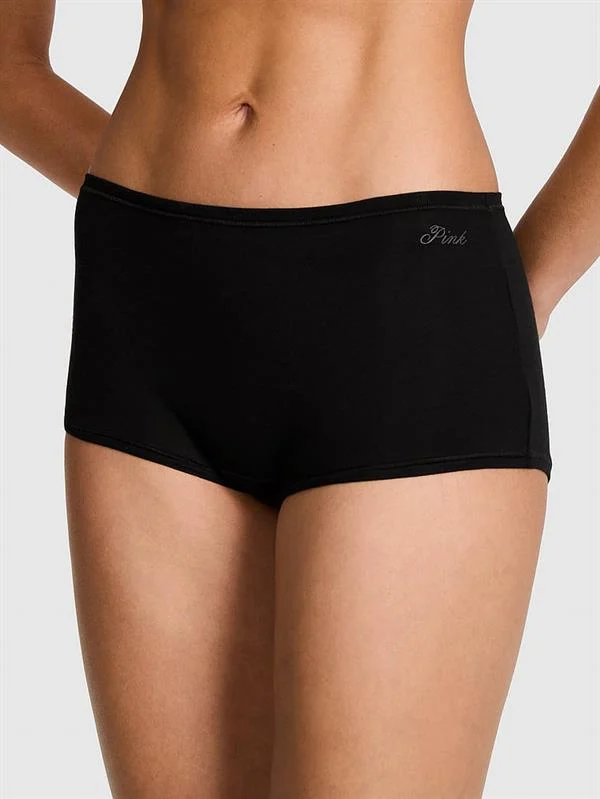 Pink Logolu Pamuklu Boyshort Kulot ön görünüm